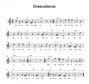 GREENSLEEVES Notaları