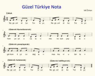 Güzel Türkiye Notaları