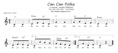 Can Can Polka Notaları